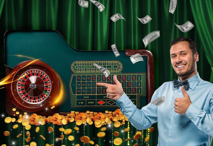 Antarmuka permainan Treasures of Aztec di vetogel dengan simbol-simbol Aztec